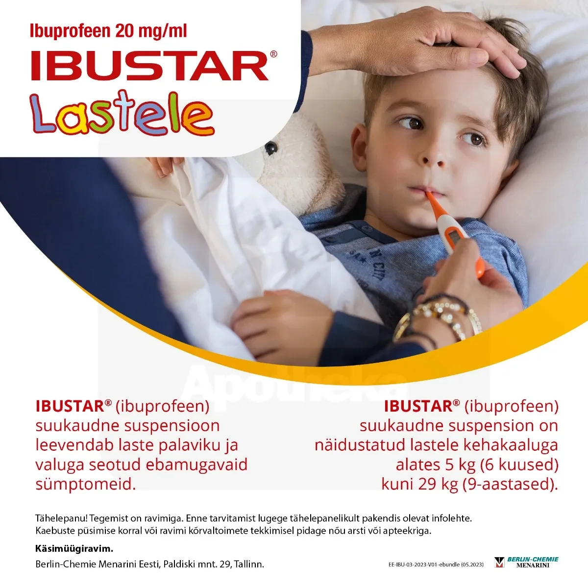 IBUSTAR SUUKAUDNE SUSP 100MG/5ML 100ML - Tootepilt 2