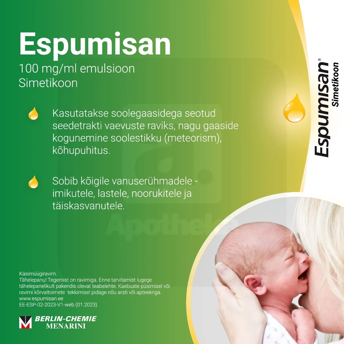 ESPUMISAN  SUUKAUDSED TILGAD EMULS 100MG/ML 30ML - Tootepilt 3