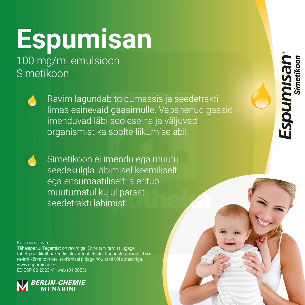 ESPUMISAN  SUUKAUDSED TILGAD EMULS 100MG/ML 30ML - Tootepilt 4