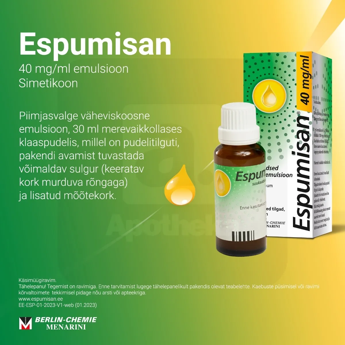 ESPUMISAN L EMULSIOON 40MG/ML 30ML - Tootepilt 2
