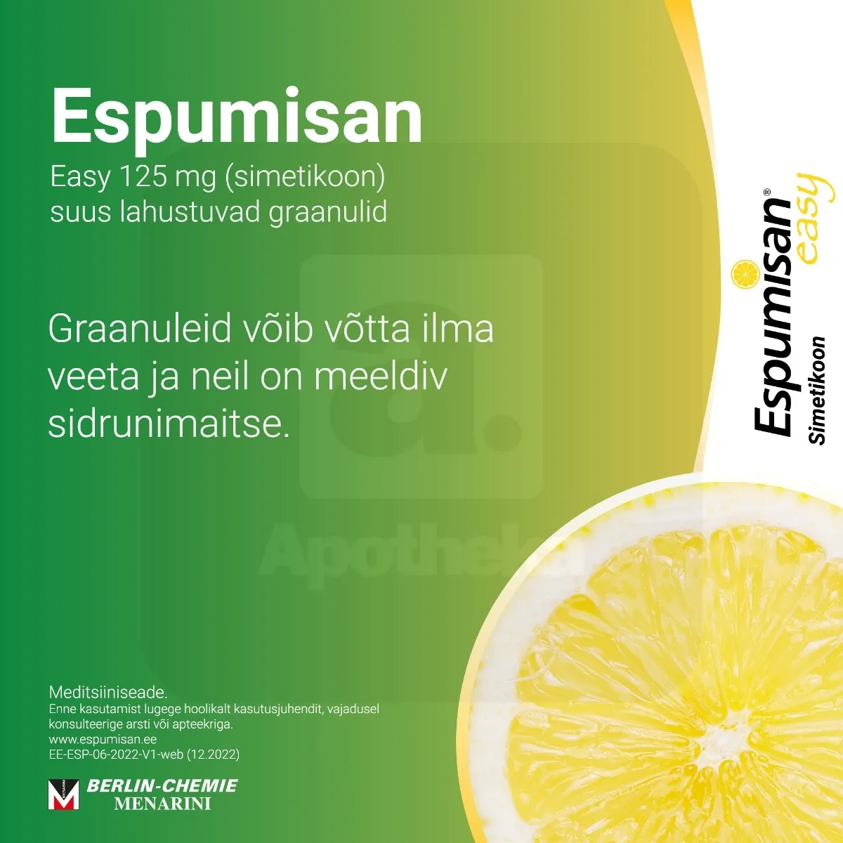 ESPUMISAN EASY SUUS LAH GRAANULID 125MG N14 - Tootepilt 3