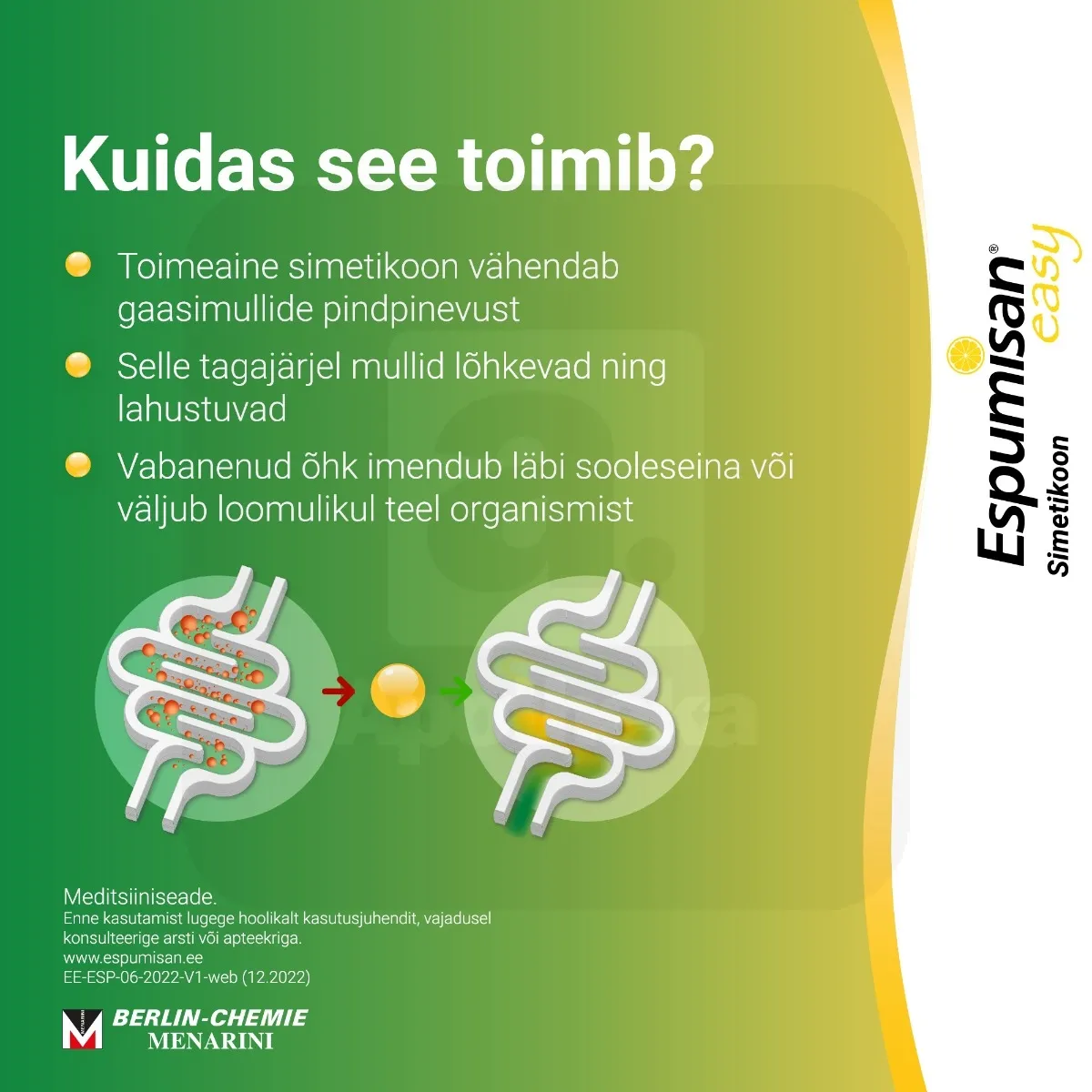 ESPUMISAN EASY SUUS LAH GRAANULID 125MG N14 - Tootepilt 4