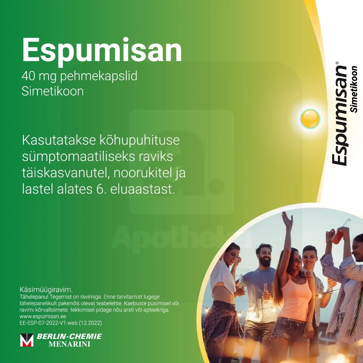 ESPUMISAN PEHMEKAPSEL 40MG N25 - Tootepilt 3