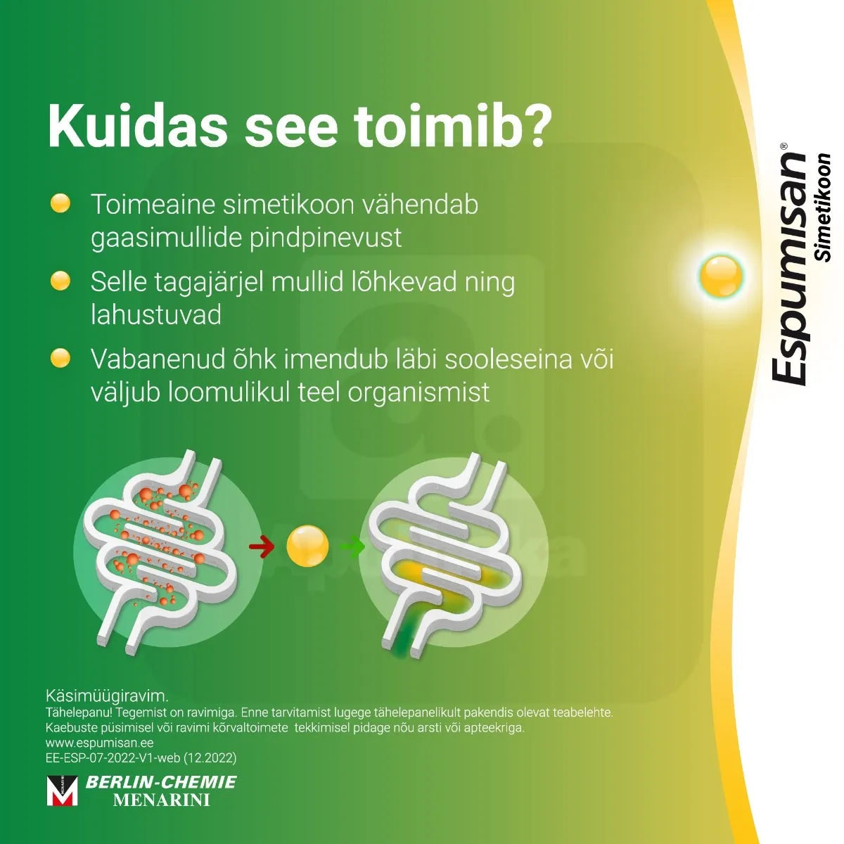 ESPUMISAN PEHMEKAPSEL 40MG N25 - Tootepilt 4