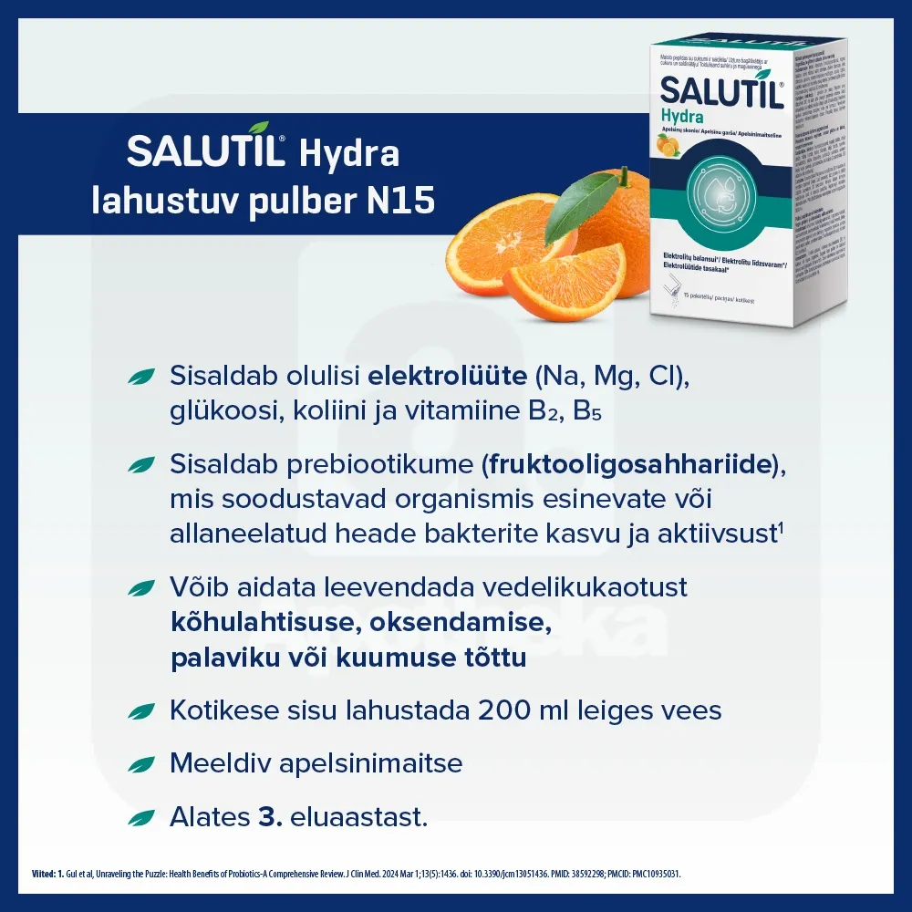 SALUTIL HYDRA LAHUSTUV PULBER APELSINIMAITSELINE N15 - Tootepilt 3