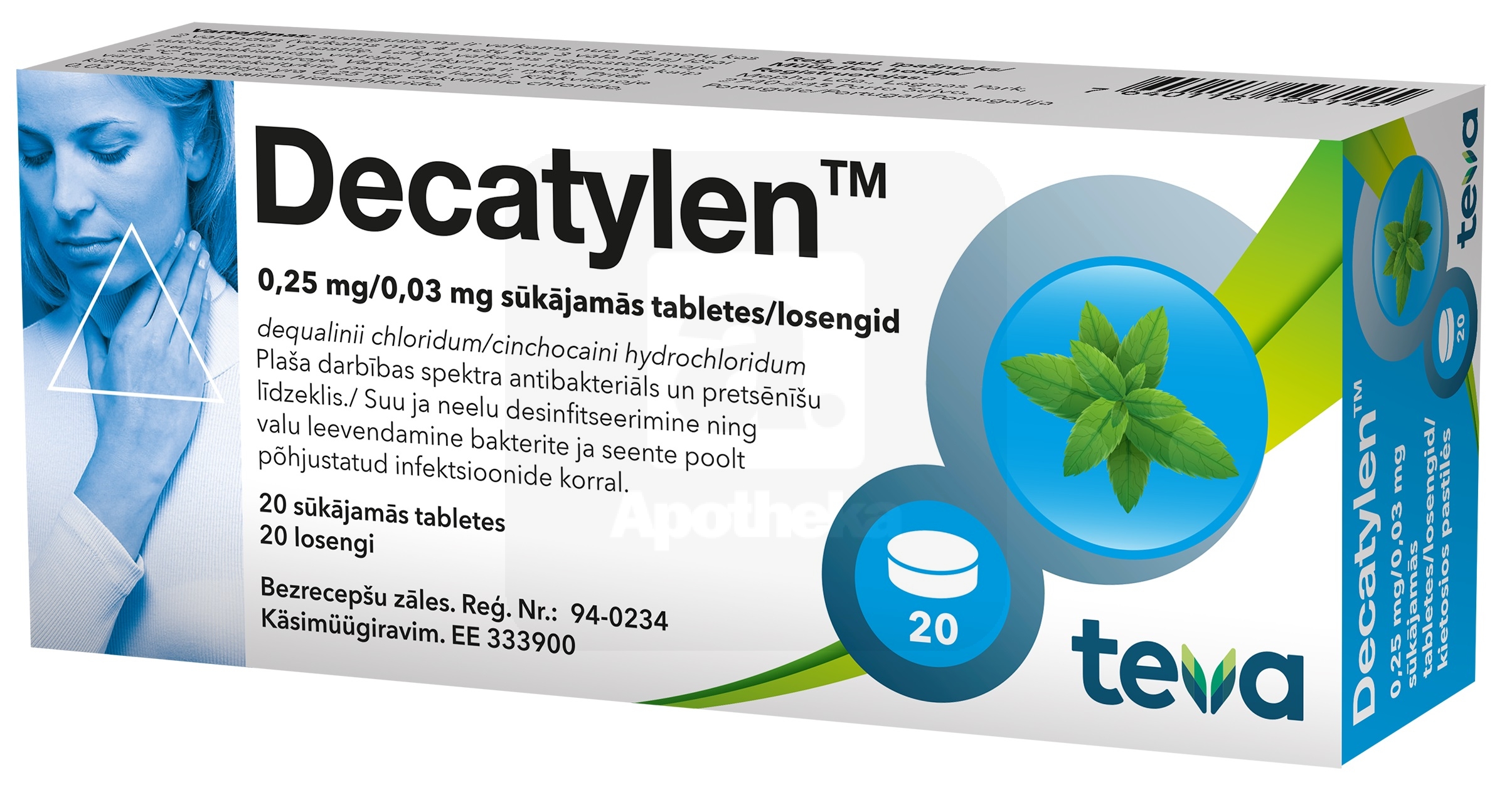 DECATYLEN LOSENG 0,25MG+0,03MG N20
