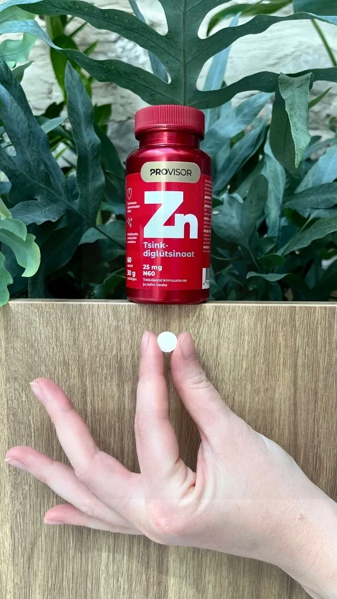 PROVISOR TSINKDIGLÜTSINAAT 25MG N60 - Tootepilt 2