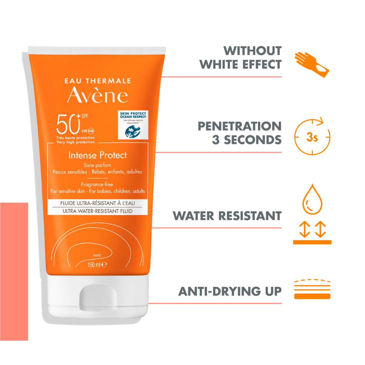 AVENE SUN INTENSE PROTECT PÄIKESEKAITSEEMULSIOON SPF50+ 150ML - Tootepilt 2