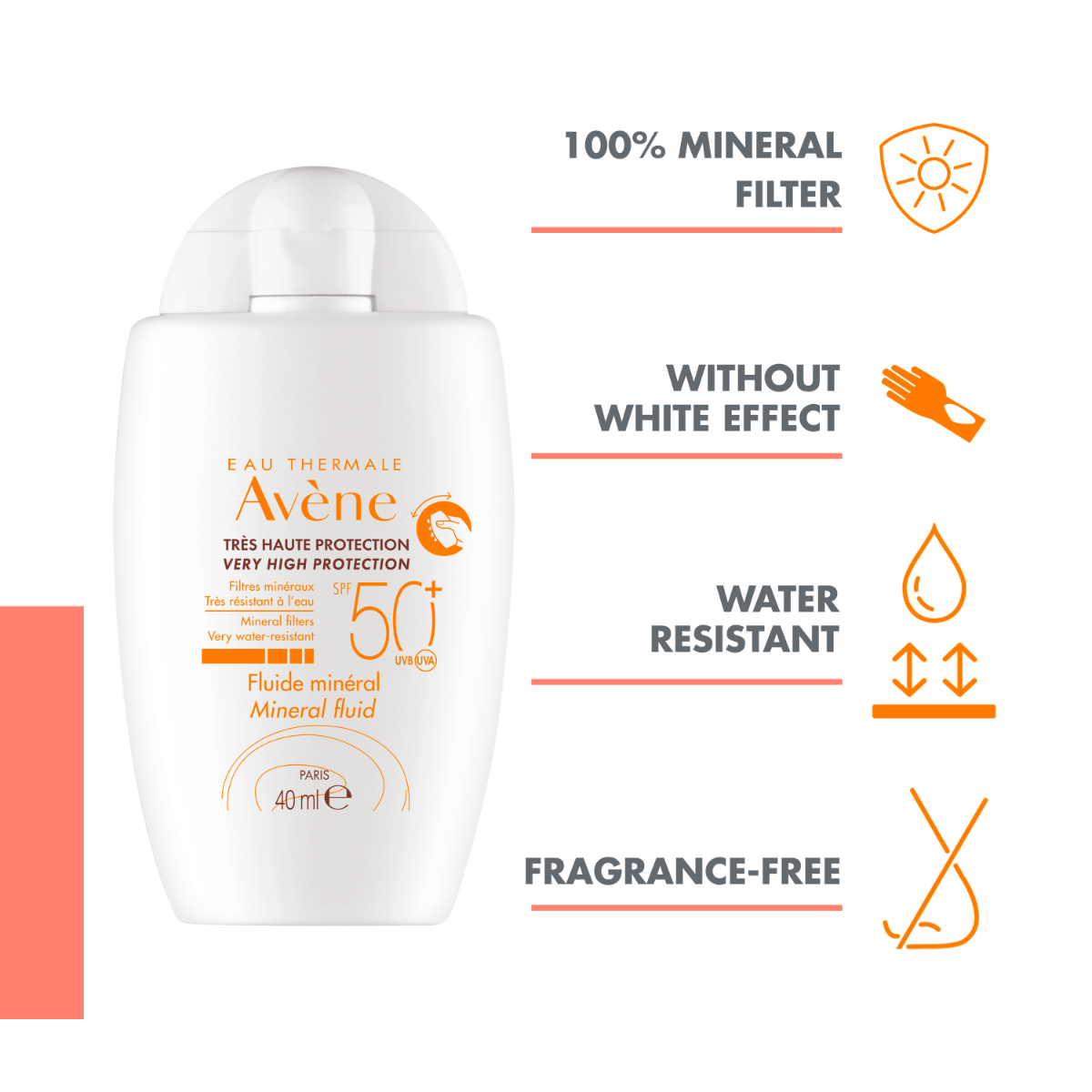 AVENE SUN MINERAALNE PÄIKESEKAITSE SPF50+ 40ML