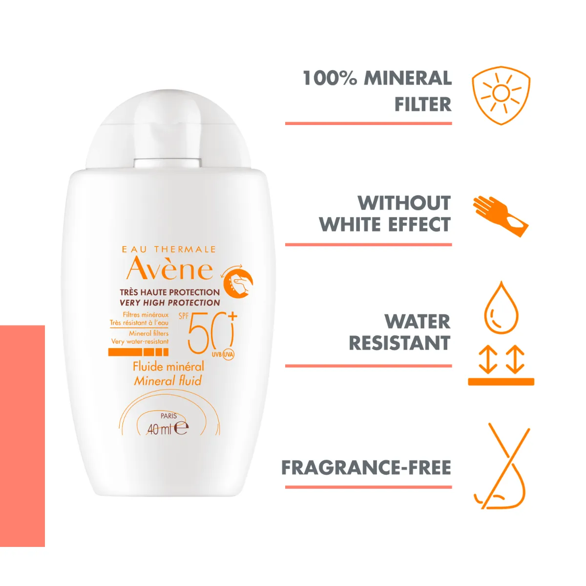 AVENE SUN MINERAALNE PÄIKESEKAITSE SPF50+ 40ML