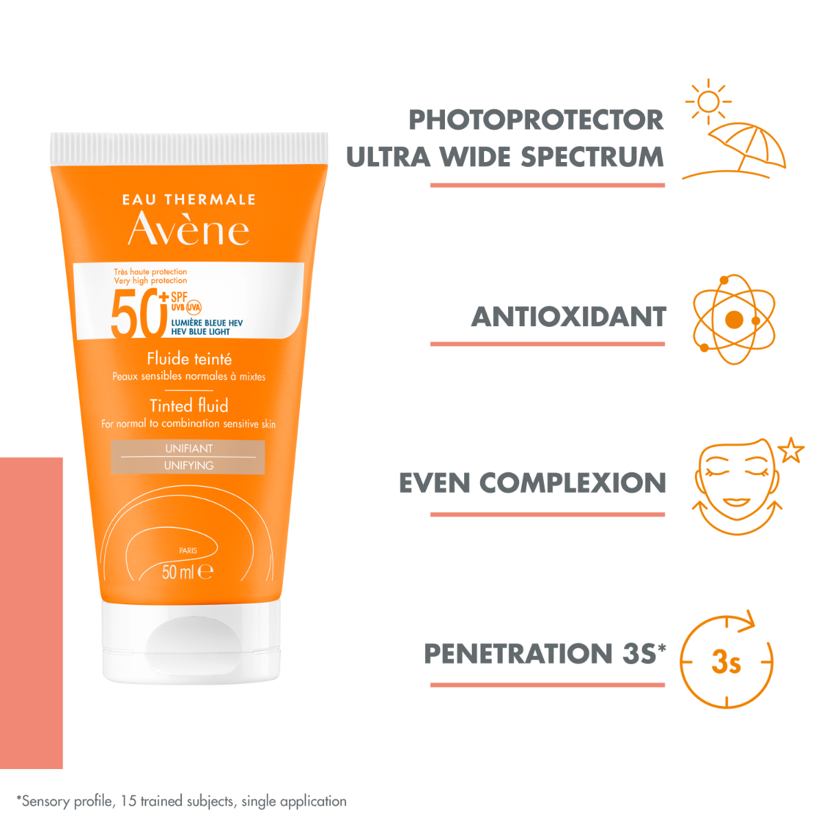 AVENE SUN PÄIKESEKAITSEEMULSIOON TOONITUD SPF50+ 50ML - Tootepilt 2