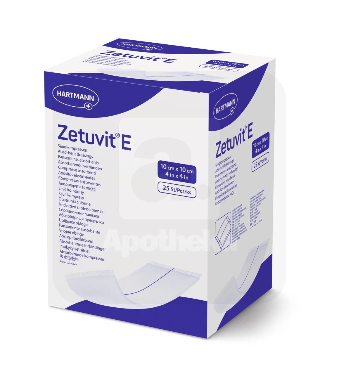 ZETUVIT E STERIILNE 10X10CM N25