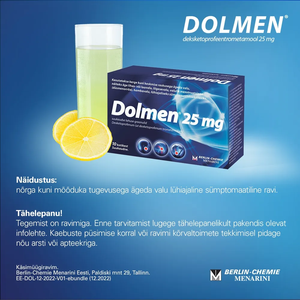 DOLMEN SUUKAUDSE LAH GRAN 25MG N10 - Tootepilt 5