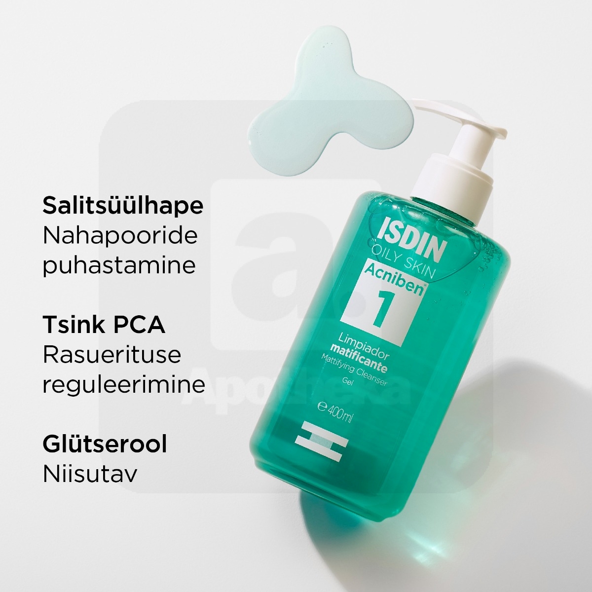 ISDIN ACNIBEN NÄOPESUGEEL 200ML - Tootepilt 2