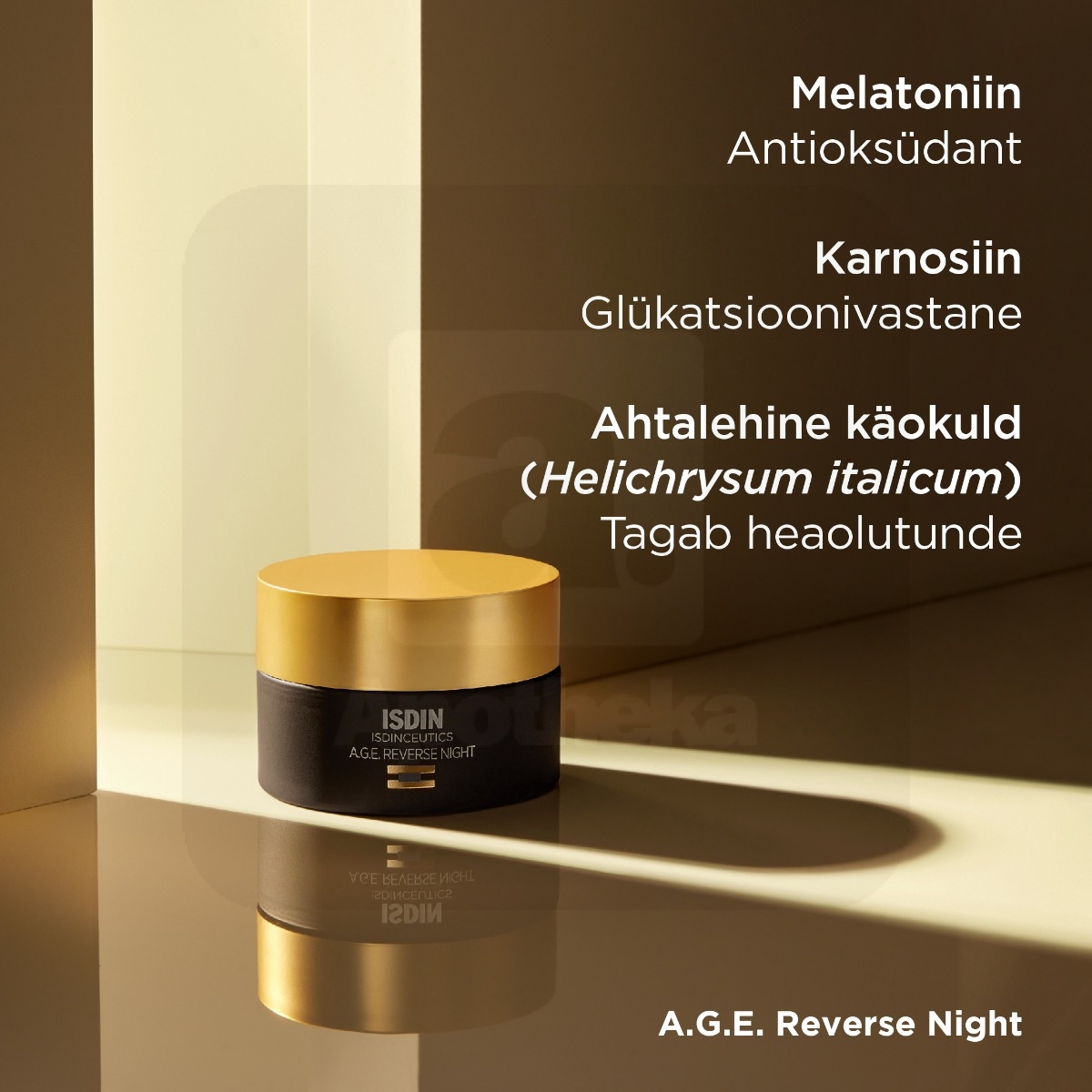 ISDIN A.G.E. REVERSE NIGHT ÖÖKREEM MELATONIINIGA 50ML - Tootepilt 2