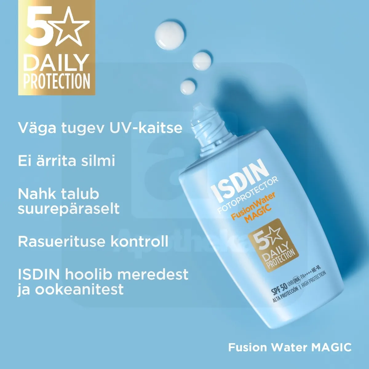ISDIN SUN PÄIKESEKAITSEEMULSIOON MAGIC NÄOLE SPF50 50ML - Tootepilt 2