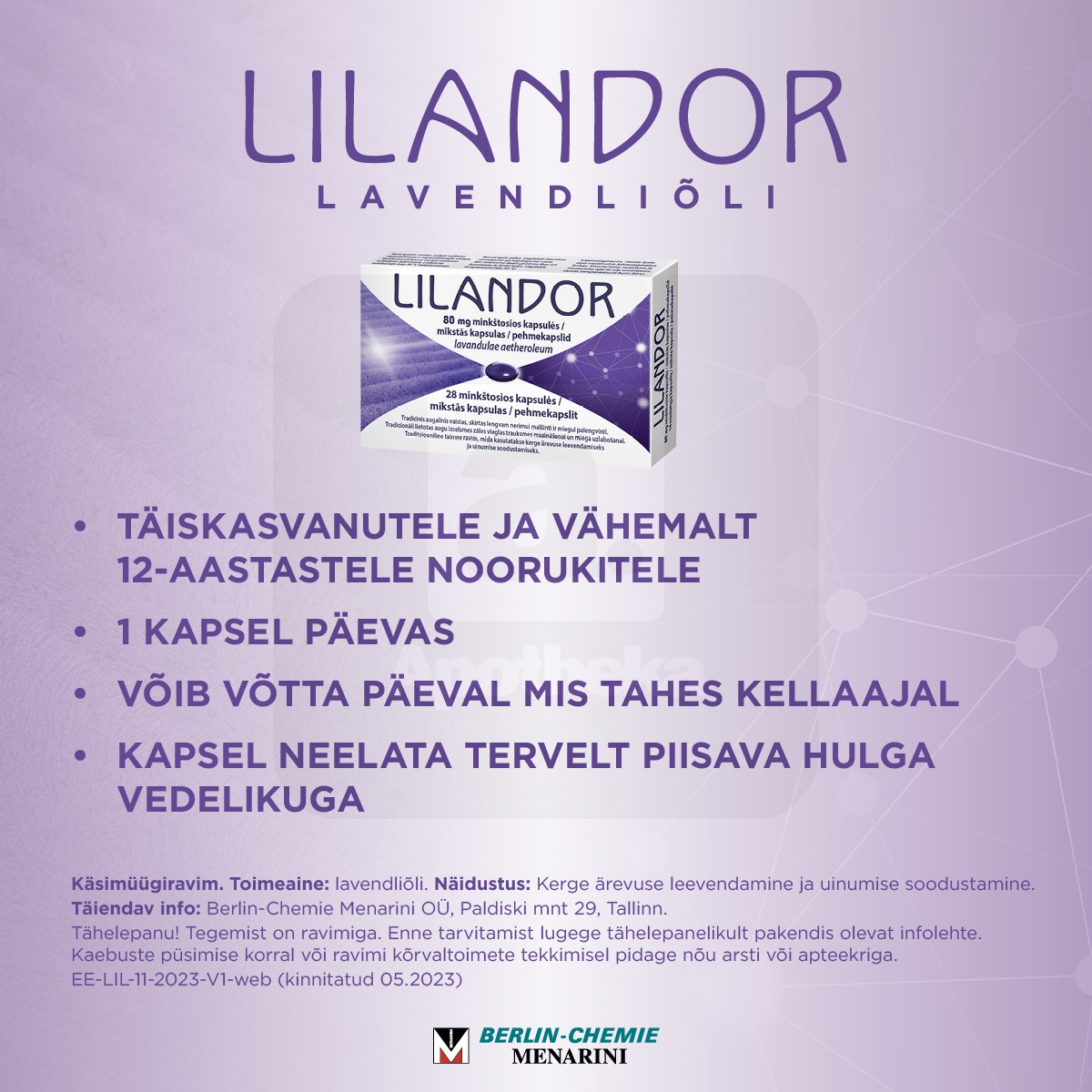 LILANDOR PEHMEKAPSEL 80MG N28 - Tootepilt 5