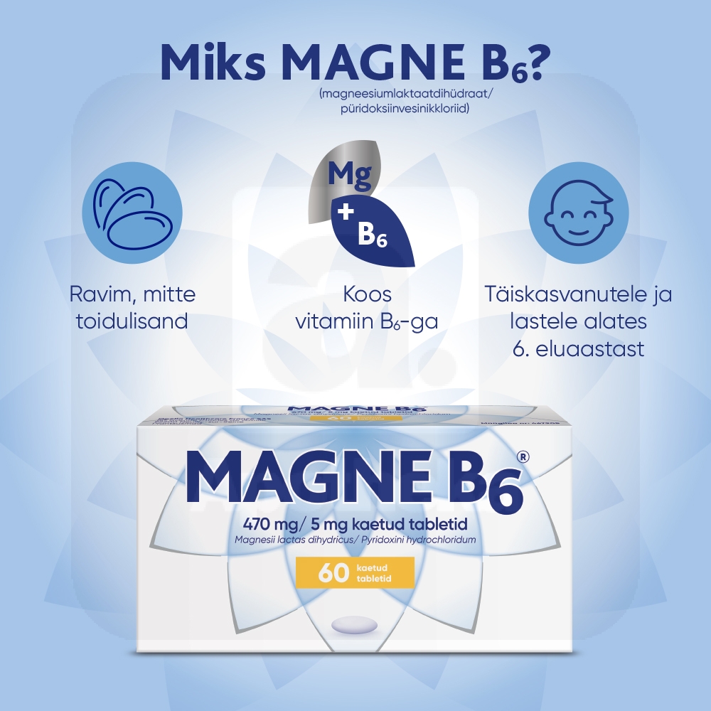 MAGNE B6 KAETUD TBL 5MG+470MG N60 - Tootepilt 4