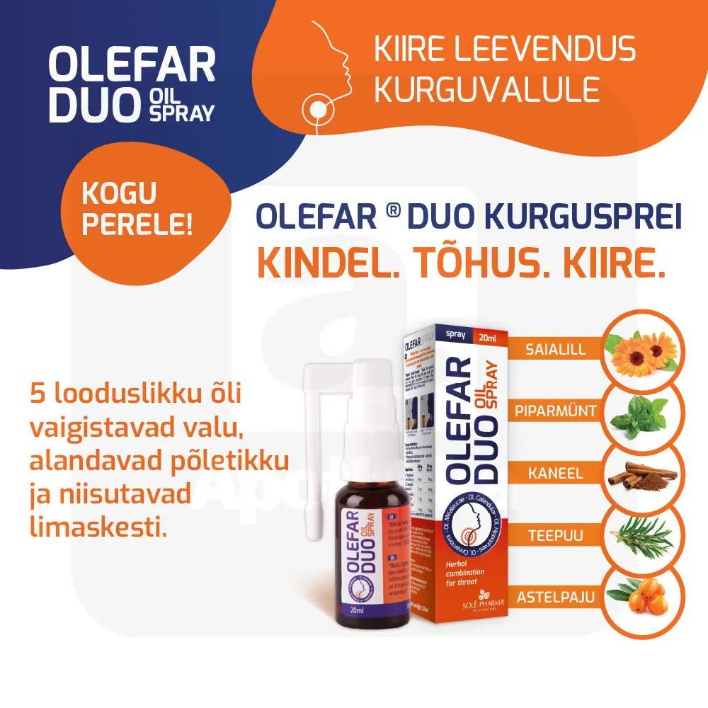 OLEFAR DUO KURGUPIHUSTI 20ML - Tootepilt 3