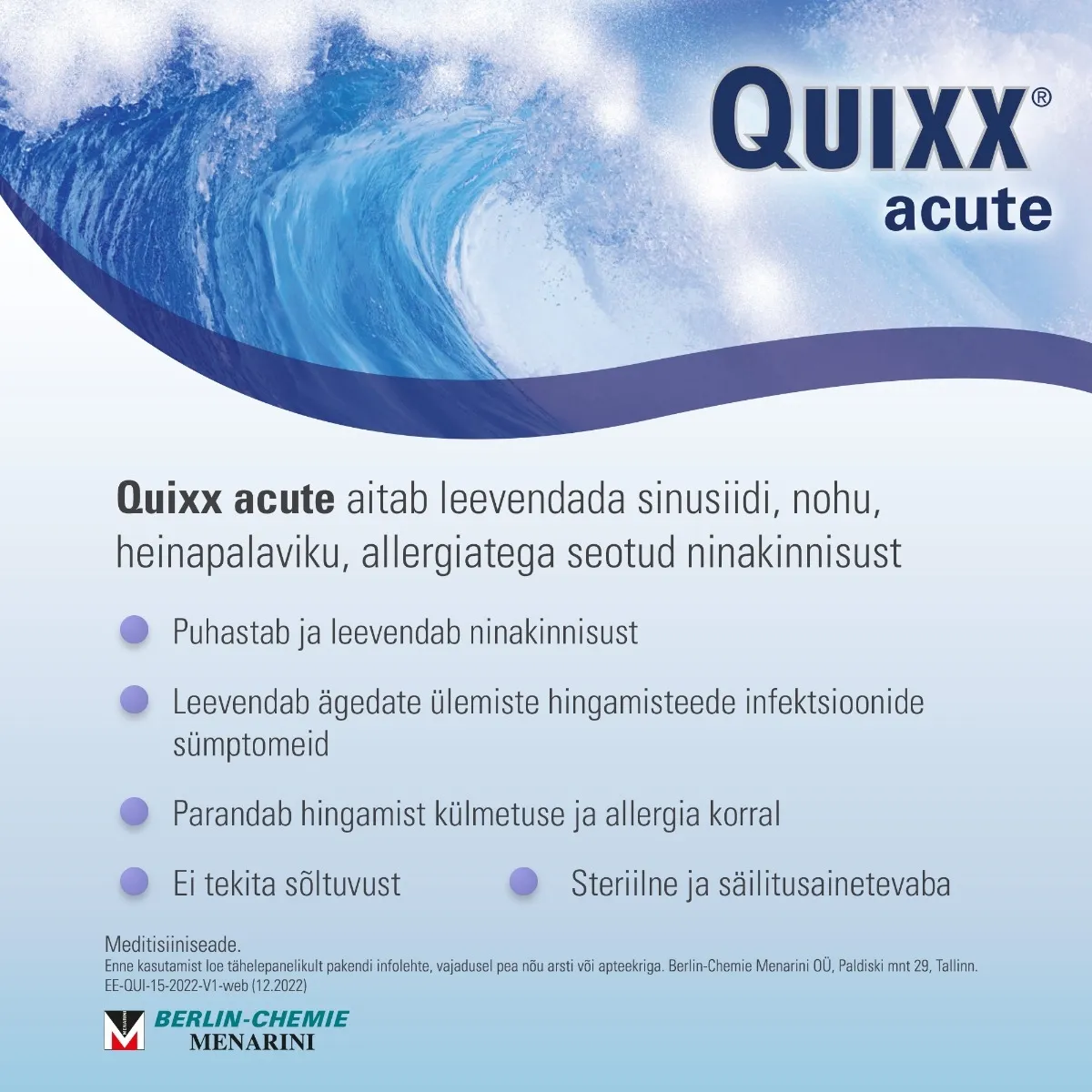 QUIXX ACUTE NASAL SPRAY 100ML - Tootepilt 5
