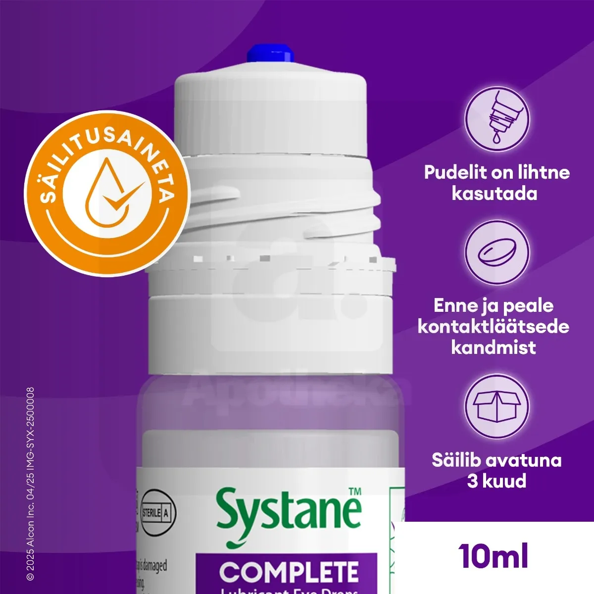 SYSTANE COMPLETE NIISUTAVAD SILMATILGAD SÄILITUSAINETA 10ML - Tootepilt 2