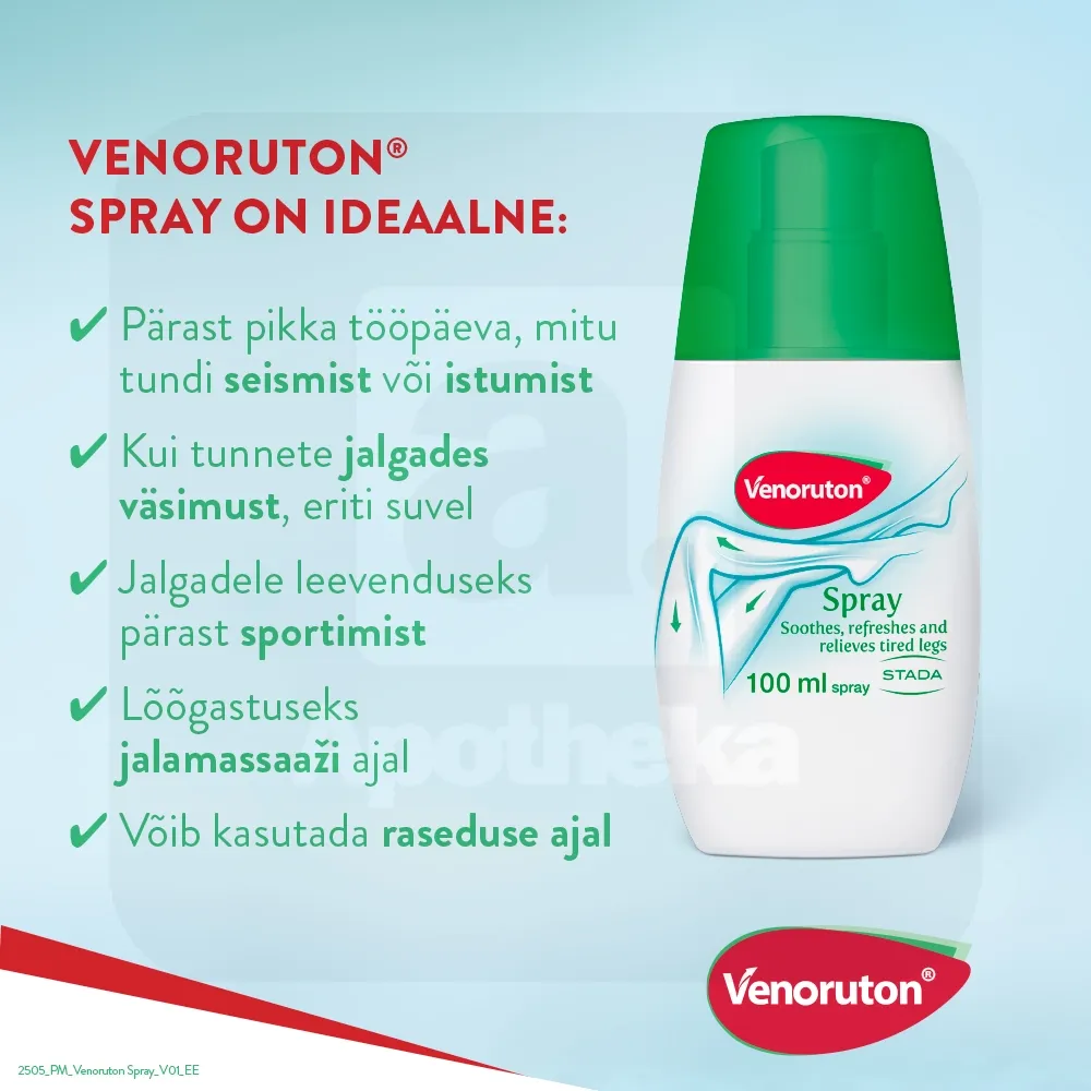 VENORUTON SPREI VÄSINUD JALGADELE 100ML - Tootepilt 4