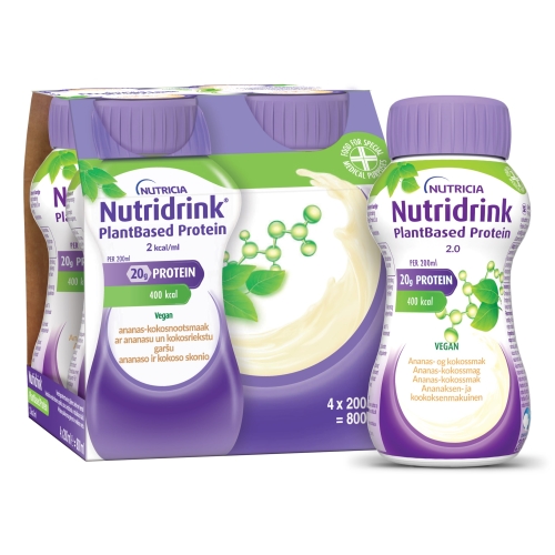 Product image of NUTRIDRINK PLANTBASED PROTEIN ANANASS-KOOKOS 200ML N4