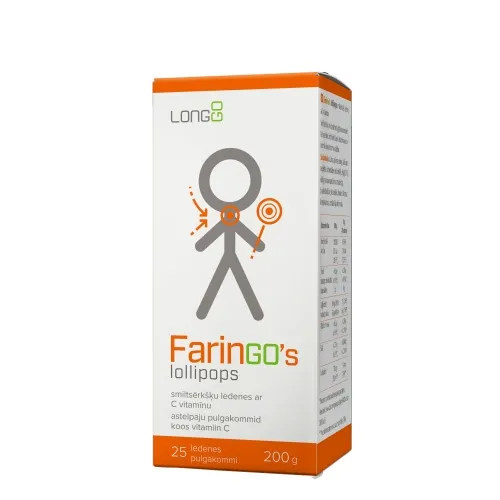 Product image of FARINGO'S LOLLIPOPS N25 ASTELPAJU PULGAKOMMID C-VITAMIINIGA