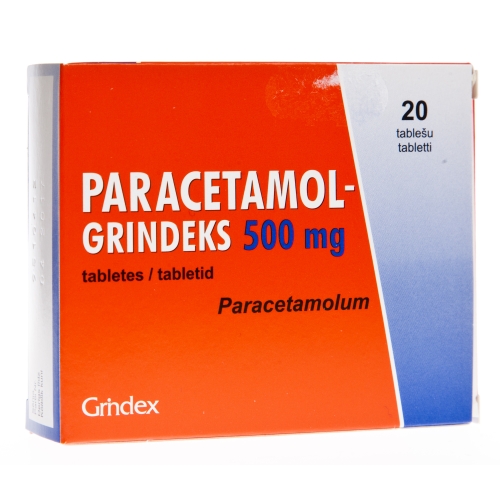 Product image of PARACETAMOL-GRINDEKS TBL 500MG N20