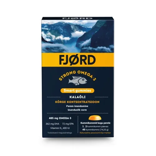 FJORD STRONG KALAÕLI OMEGA-3 KUMMIKOMMID N45