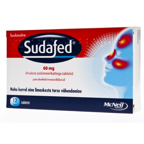 Product image of SUDAFED TBL 60MG N12