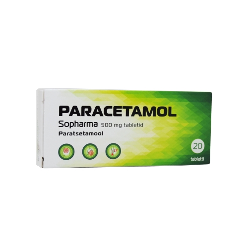 Product image of PARACETAMOL SOPHARMA TBL 500MG N20
