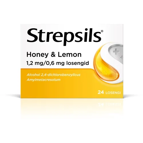 Product image of STREPSILS HONEY& LEMON LOSENG 0,6MG+1,2MG N24