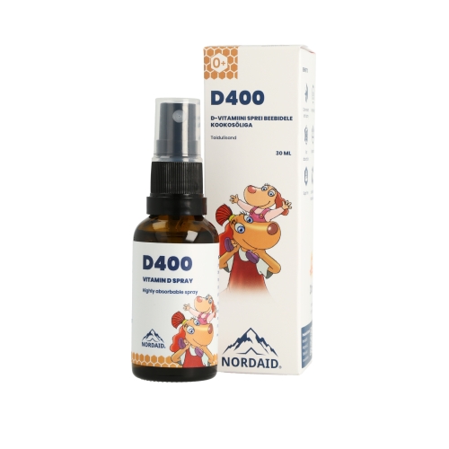 Product image of NORDAID D-VITAMIIN SUUKAUDNE SPREI BEEBIDELE 10MCG KOOKOSÕLIGA 30ML