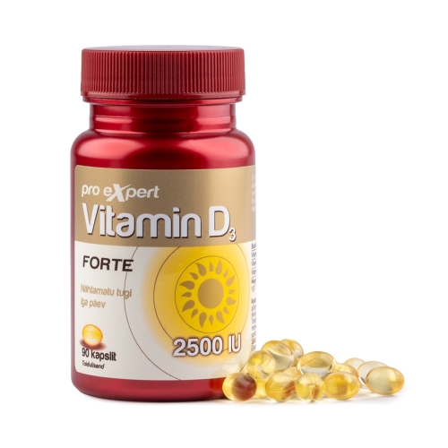 VITAMIN D3 PRO EXPERT 2500IU FORTE KAPSLID N90 - Tootepilt 