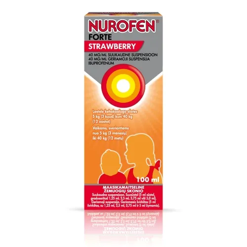 Product image of NUROFEN FORTE STRAWBERRY SUUKAUDNE SUSP 40MG/ML 100ML
