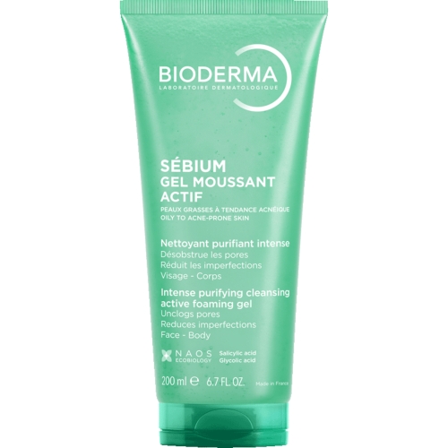 Product image of BIODERMA SEBIUM NÄOPESUGEEL AKTIIVHAPPEGA 200ML