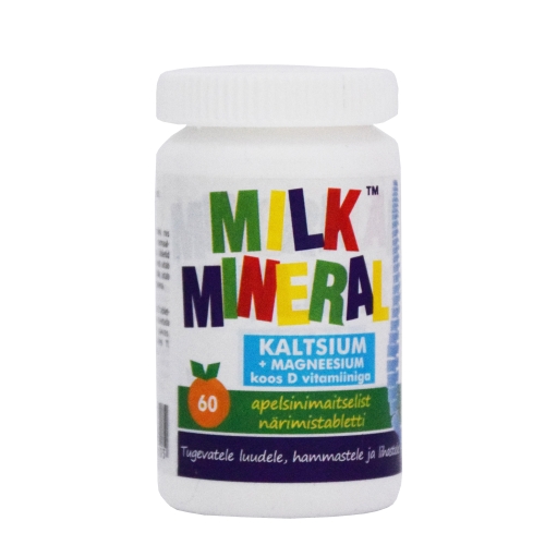 Product image of NEW NORDIC MILK MINERAL (CA+MG) TBL N60 APELSINIMAITSELISED
