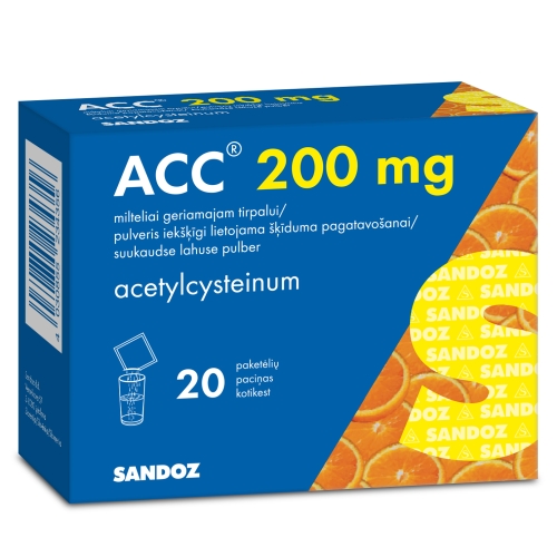 Product image of ACC 200MG SUUKAUDSE LAHUSE PULBER 200MG N20