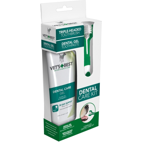Product image of Vets Best suuhoolduskomplekt koertele geeli ja hambaharjaga