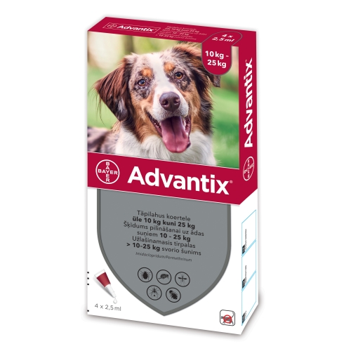 Product image of ADVANTIX TÄPILAHUS 500MG+100MG/ML 2,5ML N4 (>10-25KG)