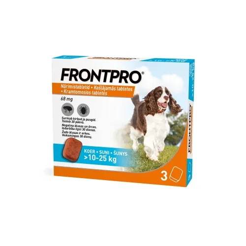 FRONTPRO NÄRIMISTABLETT 68MG N3 (10-25KG)
