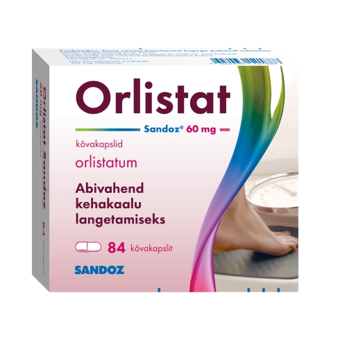 ORLISTAT SANDOZ KÕVAKAPSEL 60MG N84