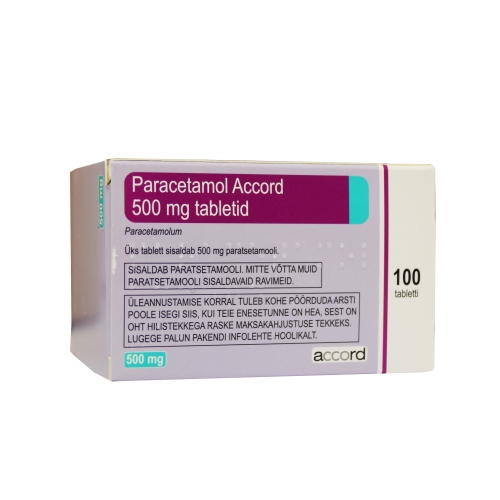 Product image of PARACETAMOL ACCORD TBL 500MG N100