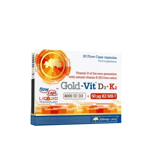 OLIMPLABS GOLD-VIT D3 4000IU + K2 VEDELKAPSEL N30 - Tootepilt 