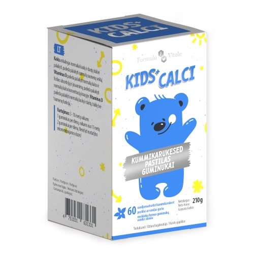 FORMULA VITALE KIDS+ CALCI KUMMIKARUKESED N60 - Tootepilt 