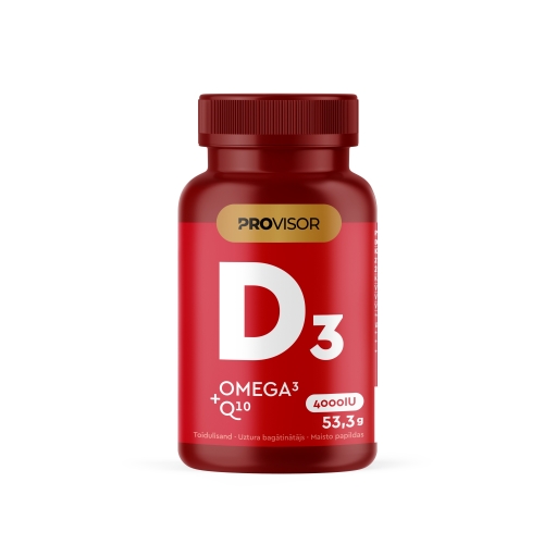 PROVISOR VITAMIIN D + OOMEGA 3 + Q10 N60 - Tootepilt 