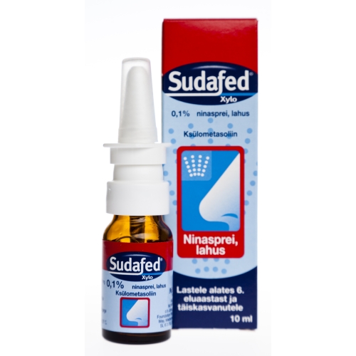 SUDAFED XYLO NINASPREI 1MG/ML 10ML - Tootepilt 