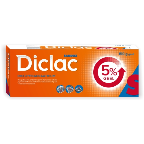 Product image of DICLAC 5% GEEL 50MG/G 150G