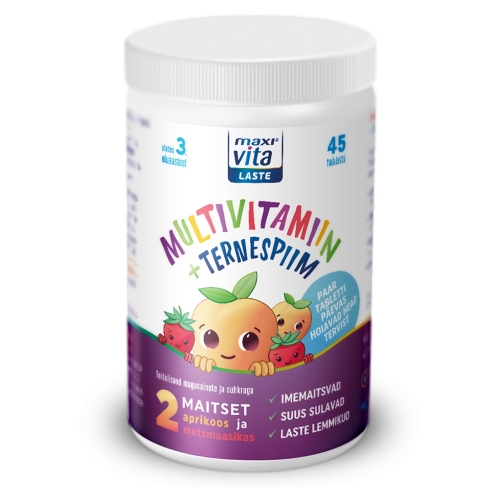 MAXIVITA LASTE MULTIVITAMIIN + TERNESPIIM TBL N45 - Tootepilt 